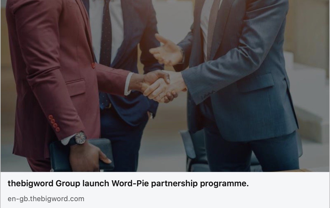 thebigword Group launch Word-Pie partnership programme.